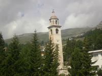 Schiefer Turm in St. Moritz