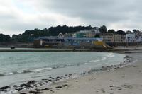 Blick zum Meerwasserschwimmbecken