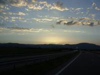 Abenddämmerung in der Elsässischen Ebene