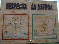 Bitte die Natur schützen!