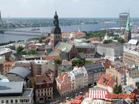 Blick auf Riga von der Petrikirche