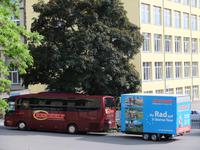 Unser Bus mit Radanhänger in Schönenwerd