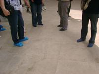 Betreten nur ohne Schuhe erlaubt