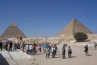 Blick zur Sphinx und den Pyramiden