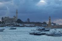 Sonnenuntergang im Montazah-Garten