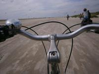 Eberhardt Gaeste bei der Radtour am Strand auf Fano