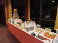 das tolle Buffet am Silvesterabend