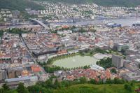Blick vom Fløyen auf Bergen