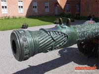 Kanonenmündung im Hof von Gripsholm