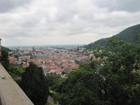 Blick auf Heidelberg von der Terasse des Schlosses
