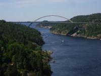 Blick auf neue Svinesundbrücke