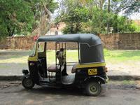 Typisches Fortbewegungsmittel in Süd-Indien: Tuk-tuk
