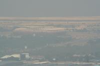 Das Fußballstadion von Joburg in der Ferne