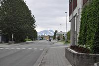 Schneebedeckte Bergwelt (Juli!) von Tromsø