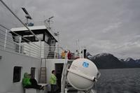 Fjordfähre über den Lyngenfjorden