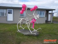 in Djupavogur ist zum Nationalfeiertag beinahe alles geschmückt