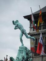 Hand werpen - Namensgeber Brabo