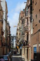 Typische Nebenstraße in Barcelona