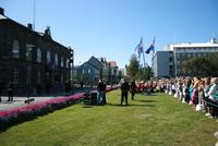 der neue Präsident wird ins Amt eingeführt