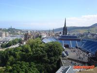 Edinburgh - Blick ÃŒber Esplanade mit Tattoo Tribuene