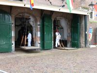 alte Käsewaage auf dem Markt von Alkmaar