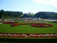 Blick auf die Gloriette und den barocken Garten