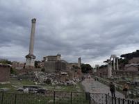 Blick zurück auf das Forum Romanum