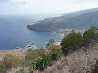 Blick zur Landebahn in Santa Cruz