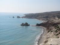 Blick auf den „Felsen der Aphrodite“