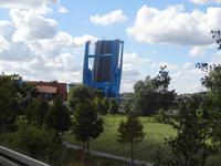die offene Peenebrücke bei Wolgast