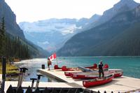 Lake Louise und Victoria-Gletscher im Banff-Nationalpark