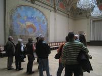 Mucha-Wandbilder auf Schloss Zbiroh