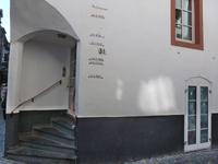 Hochwassermarkierung in Cochem