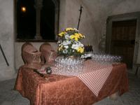 Begrüßung mit Wein aus dem Anbaugebiet 