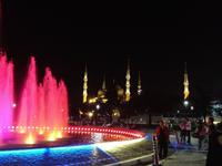 Blaue Moschee bei Nacht