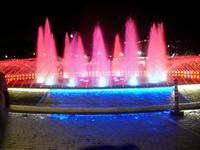 Lichtspiel am Springbrunnen