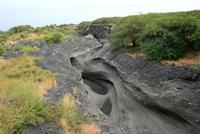 Flussbett im Lavagestein auf Fogo