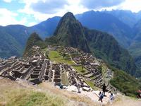 Auf dem Machu Picchu in Peru