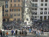 Blick von der Spanischen Treppe in Rom