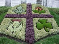 Montreals Stadtwappen in Blumen