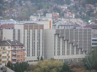 Blick auf unser Hotel in Budapest