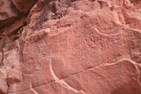 0219 tausende Jahre alte Bildnisse im Wadi Rum