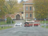 Bummelzug auf dem Weg zur Kathedrale in Esztergom