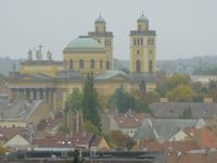 Blick von der Burg auf die Stadt Eger und die Basilika