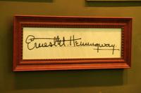 Heminways Unterschrift im Hotel in Havanna