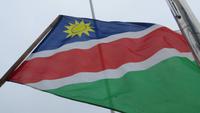 0678 Walvis Bay - Fahrt mit dem Katamaran - Flagge von Namibia