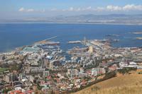 Blick vom Signal Hill auf den Hafen von Kapstadt