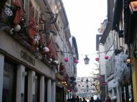 unterwegs in Strassburg -  weihnachtlich gemückte Häuser