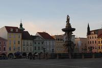 Premysl Ottokar II.-Platz in Budweis mit Samson-Brunnen