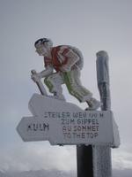 Hinweisschild zum Rigi Gipfel